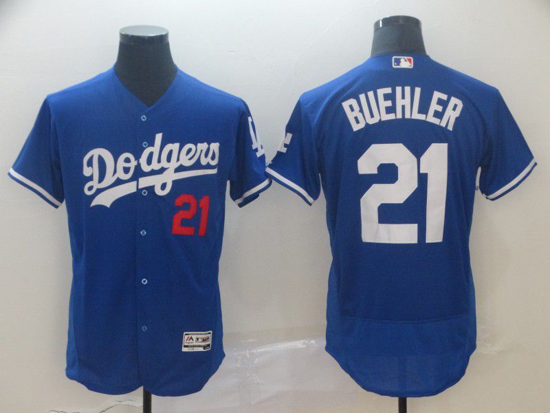 Men Los Angeles Dodgers #21 Buehler Blue Elite MLB Jersey